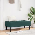 Banc vidaXL Vert Foncé 113x57x39 cm Tissu