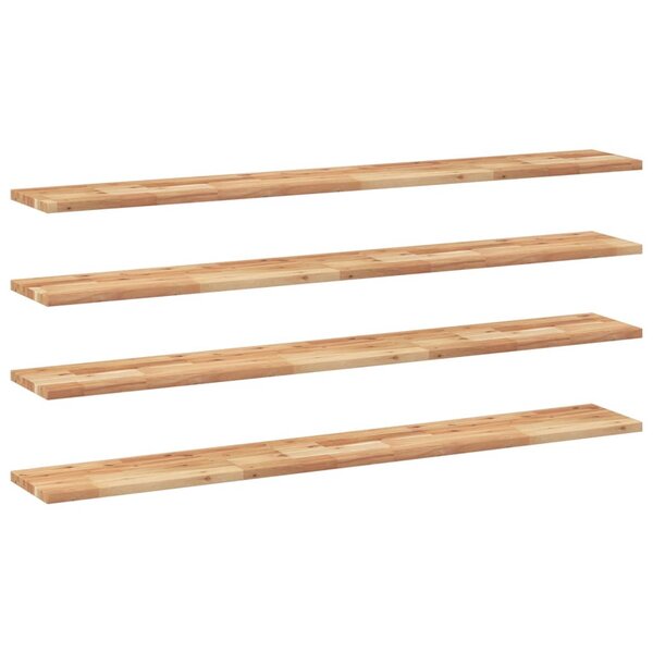 vidaXL Étagères flottantes 4 Pièces 160x20x2 cm acacia massif à l'huile