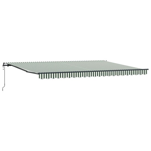 vidaXL Auvent Rétractable Vert et blanc 500 × 300 cm