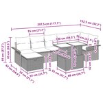 vidaXL Ensemble de canapé de jardin avec coussin 8 Pièces Gris Poly rotin