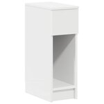 vidaXL Table de chevet avec tiroir blanc 20x36x60 cm