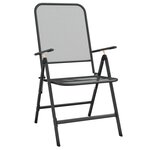 vidaXL Ensemble à manger de jardin 5 Pièces Maille Métal Anthracite