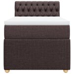 vidaXL Sommier à lattes de lit avec matelas Marron foncé 100x200 cm