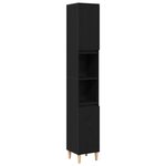 vidaXL Ensemble de cabinets de salle de bain de 3 pièces Chêne noir Bois d'ingénierie