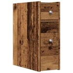 vidaXL Armoire de salle de bain étroite avec roulettes vieux bois