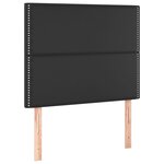vidaXL Sommier à lattes de lit avec matelas Noir 90x190 cm Similicuir