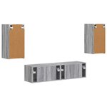 vidaXL Ensemble meuble TV 4 Pièces Gris Sonoma Bois d'ingénierie