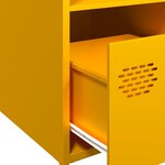 vidaXL Buffet haut jaune moutarde 35x39x103 5 cm acier