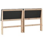 vidaXL Tête de lit capitonnée Noir 180 cm Pin massif
