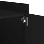 vidaXL Table de chevet noir 45x50x50 cm bois d’ingénierie