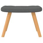 vidaXL Chaise à bascule avec repose-pied Gris foncé Tissu