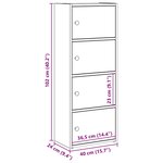 vidaXL Bibliothèque blanc 40x24x102 cm bois d'ingénierie