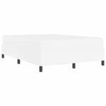 vidaXL Cadre de lit avec matelas Blanc 160 x 200 cm tissu