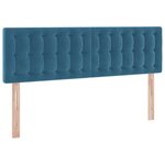 vidaXL Lit de Rangement avec matelas Bleu foncé 140 x 200 cm Velours