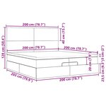 vidaXL Cadre de lit ottoman avec matelas vert foncé 200x200 cm velours