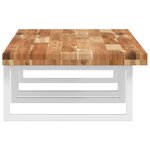 vidaXL Étagère de vasque murale acier et bois massif d'acacia