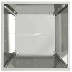 vidaXL Jardinières pilier de jardin   2 pièces avec bol  40x40x100 cm  en acier inoxydable.