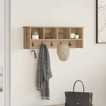 vidaXL Porte-manteau mural chêne artisanal 75 x 16 x 26 cm