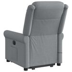 vidaXL Fauteuil de massage inclinable Gris clair Tissu