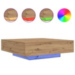 vidaXL Table basse Chêne artisanal 100 x 100 x 31 cm Bois d'ingénierie
