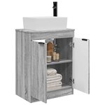 vidaXL Meuble de salle de bain avec évier Sonoma gris 54 x 35 x 83 cm