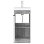 vidaXL Meuble de salle de bain avec évier Sonoma gris