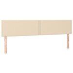 vidaXL Sommier à lattes de lit avec matelas Crème 160x200 cm Tissu