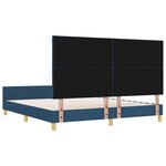 vidaXL Cadre de lit avec tête de lit Bleu 180 x 200 cm tissu