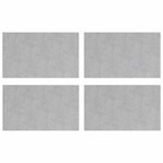 vidaXL Nez de marche Rectangulaire 4 Pièces Argenté 50 x 30 cm Aluminium