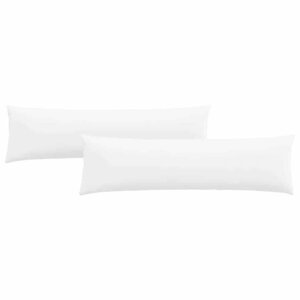 vidaXL Coussins de canapé 2 Pièces Blanc 145 x 40 cm tissu