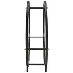 vidaXL Portant de bois de chauffage Noir 70 x 20 x 70 cm Acier