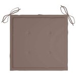 vidaXL Chaises de jardin lot de 4 avec coussins Bois de teck massif