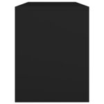 vidaXL Tabouret de toilette Noir 70x35x45 cm Bois d'ingénierie