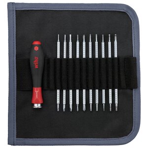 Wiha sac à tournevis de 11 pièces avec lames interchangeables system 4