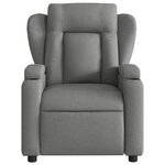 vidaXL Fauteuil inclinable en tissu gris foncé