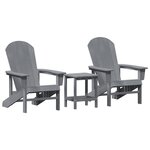vidaXL Ensemble de salon de jardin 3 pièces gris clair HDPE