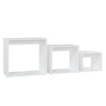 vidaXL Tables gigognes 3 Pièces Blanc Aggloméré