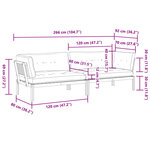 vidaXL Canapés d'angle palette de jardin et coussins 2 Pièces bois acacia