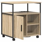 vidaXL Gabarit de bureau avec station de recharge Chêne sonoma