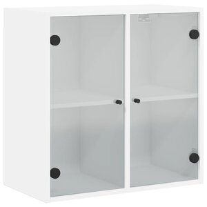 vidaXL Armoire murale avec portes en verre blanc 68x37x68 5 cm