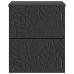 vidaXL Cabinet de chevet mural 2 Pièces Noir 34 5 x 33 x 40 cm