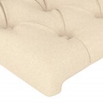 vidaXL Cadre de lit sans matelas crème 90x200 cm tissu