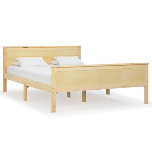 vidaXL Cadre de lit Bois de pin massif 160x200 cm