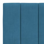 vidaXL Cadre de lit sans matelas bleu 180x200 cm velours