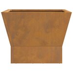 vidaXL Foyer Carré 40x40x30 cm en Acier Vieilli