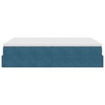 vidaXL Cadre de lit ottoman avec matelas bleu foncé 140x200 cm velours