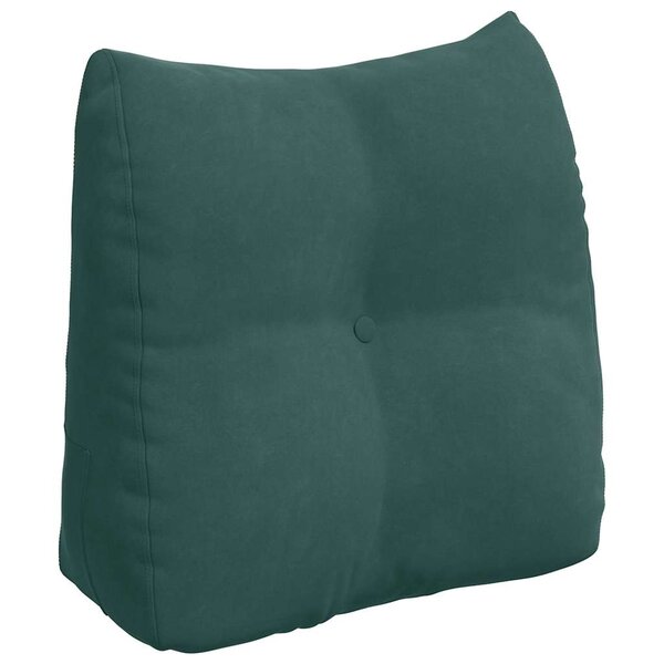 vidaXL Coussin de Dos Vert foncé 45 x 24 x 50 cm Velours