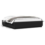 vidaXL Cadre de lit sans matelas noir 200x200 cm