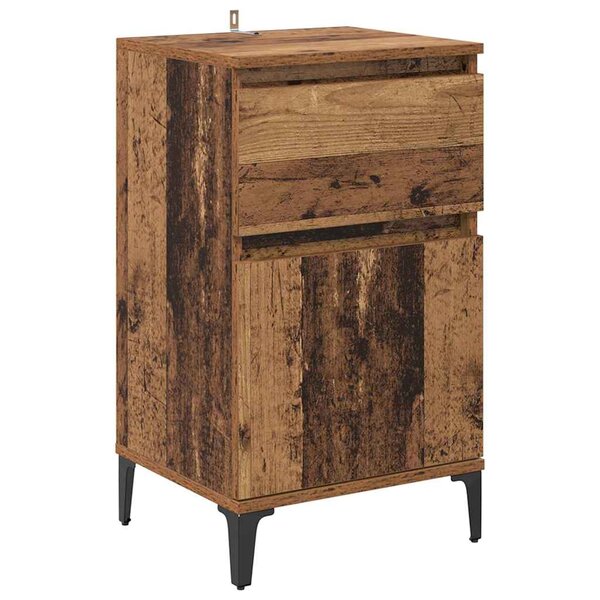 vidaXL Cabinet de chevet Bois ancien 40 x 35 x 70 cm Bois d'ingénierie