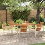 vidaXL Ensemble de salle à manger pour jardin 7 Pièces